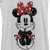 Women's Mickey & Friends Sitting Minnie Sketch Racerback Tank Top - 2 of 4