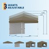 10x10 Ft Pop Up Canopy, 10'x10' Folding Canopy with 3 Highters Adjustable, Outdoor Event Shelter UPF 50+ Gazebo Portable Tents for Beach Wedding EZ - 2 of 4
