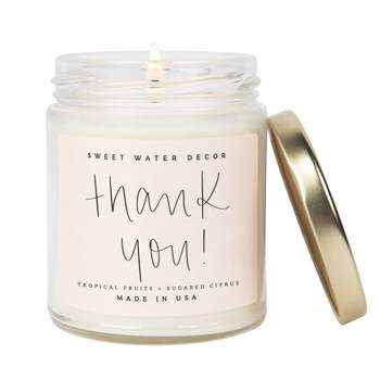 Sweet Water Decor Thank You 9oz Clear Jar Soy Candle
