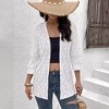 Womens Lace Overlay Open Front Jacket Cardigan Casual chic Perfect for Layering or Everyday Wear - 3 of 3