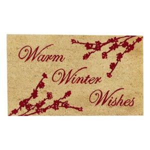 Patricia Heaton Home Berry Elegance Warm Winter Wishes Doormat - 1 of 3