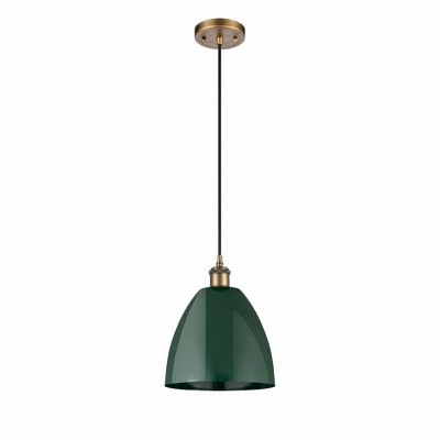 Plymouth Dome - 1 Light Cord Hung Mini Pendant In Industrial Style-12.88 Inches Tall and 9 Inches Wide