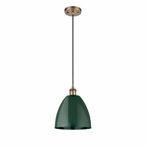 Plymouth Dome - 1 Light Cord Hung Mini Pendant In Industrial Style-12.88 Inches Tall and 9 Inches Wide - 1 of 1