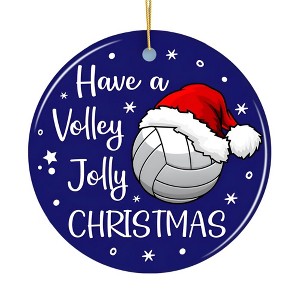 Have a Volley Jolly Christmas Volleyball Ornament| OrnamentallyYou - 1 of 4