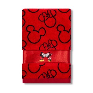 Mickey Mouse & Friends Mickey/Minnie Mouse Bath Towel Red, Red Black