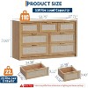 53" Rattan Dresser for Bedroom,7-Drawer Boho Chest of Drawers with Metal Handles - 4 of 4