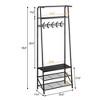 31.5''Coat Rack, 3-in-1 Hall Tree with Shoe Bench - 2 of 4
