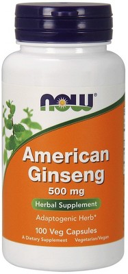 American Ginseng 500mg 5% Ginsenosides by Now Foods  -  100 Capsule