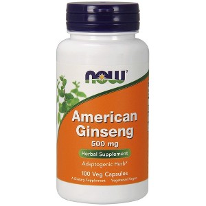 American Ginseng 500mg 5% Ginsenosides by Now Foods  -  100 Capsule - 1 of 2
