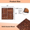 Interlocking Deck Tiles, Outdoor Waterproof & Anti-slip, for Patio, Balcony, Pool Side, Bathroom, Shower, Balcony, Porch - 2 of 4