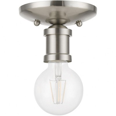 Lansdale Brushed Nickel Single Light Indoor/Outdoor Flush Mount