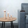 Mela Artisans Pak Set of 3 in White and Natural Finish Candleholders - 2 of 4