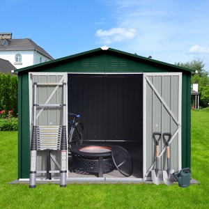 APRILSOUL 120"Metal garden sheds 8ftx10ft outdoor storage sheds - 1 of 4