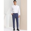 Lars Amadeus Men's Casual Striped Slim Fit Flat Front Contrast Color Trousers - 3 of 4