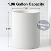 Allure Home Creations Huron Bathroom Wastebasket White - 4 of 4