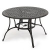 Christopher Knight Home Alfresco Outdoor Aluminum 5 Piece Dining Set with Lattice Design and Umbrella Hole, Bronze - 4 of 4