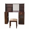 Bella Depot 47.2''W Makeup Vanity Desk with Adjustable Lighted Mirror,modern dressing table set with large shelves, drawer and canbinet - 4 of 4