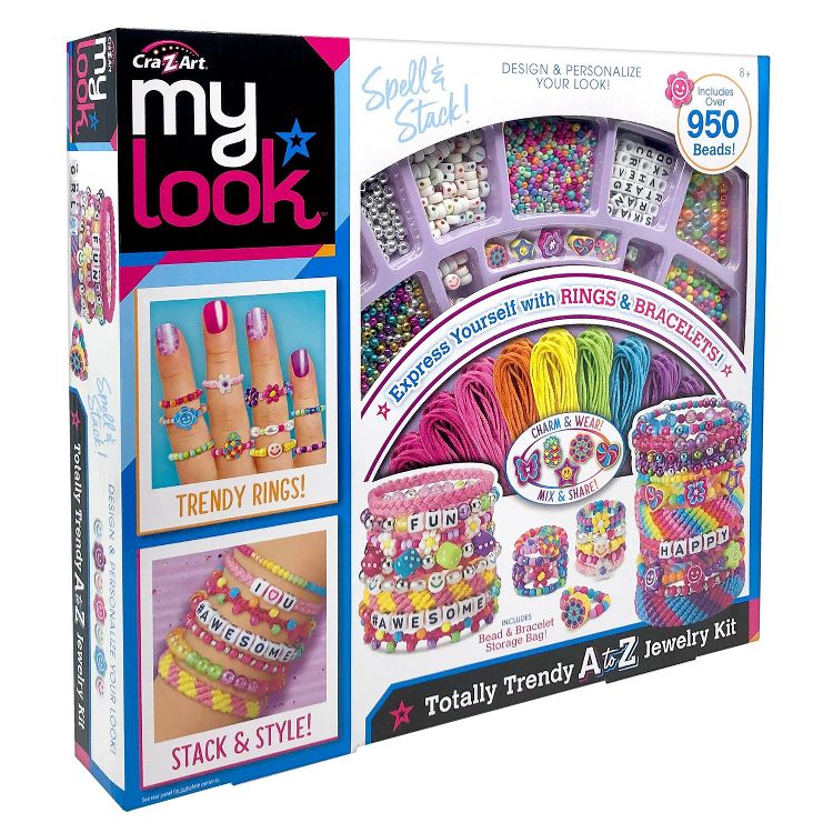 My Look A to Z Jewelry Kit: Creative Thinking Craft, Includes Beads & Elastic Cord, 3 of 8