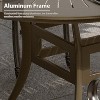 Mondawe 72 in x 42 in Oval Powder Coated Cast Aluminum Outdoor Dining Table with Umbrella Hole - 4 of 4