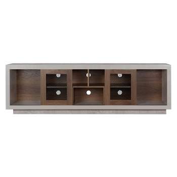Valla Industrial TV Stand for TVs up to 70" Distressed Walnut/Cement - HOMES: Inside + Out