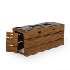 Rodeo Outdoor Rectangle Fire Pit - Teak - Christopher Knight Home - 3 of 4
