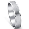 Pompeii3 Mens 5mm 10K White Gold Brushed Wedding Band - 4 of 4