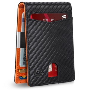 Wallet for Men12 Card Slots ID Window With Money Clip Minimalist RFID Front Pocket Bifold Leather - 1 of 4