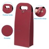 Unique Bargains Foldable Reusable Leather Wine Gift Bags for Picnic Party 2 Pcs - 3 of 3