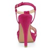 Allegra K Women's T Strap Open Toe Platform Stiletto Heel Sandals - 3 of 4