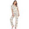 Women's Tropical Print Pajama Set - White Mark - 2 of 4