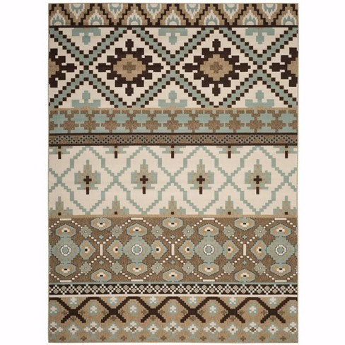 Veranda Ver097 Power Loomed Indoor And Outdoor Area Rug - Creme/brown ...