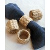 Slickblue Napkin Rings Set of 4, Water Hyacinth Woven Table Accents for Everyday or Holiday Dining - 3 of 4
