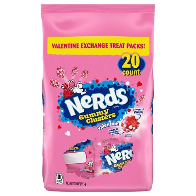 Nerds Valentine's Clusters Exchange Candies - 10oz/20ct