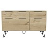Kumasinova 4-Drawer Dresser with 2 Columns,Wooden Chest of Drawers with Legs,Modern Storage Dresser,Bedroom and Entryway Furniture,1 Piece,Light Oak - 2 of 4