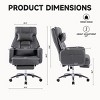 Swivel Ergonomic Office Chair,Technology Leather High Back Office Chair With Lumbar Support And Headrest,Reclining Computer Chair-Cuddlewood - 4 of 4