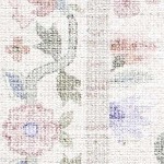 off white, pink, light green