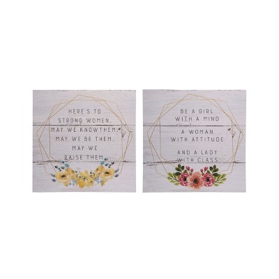 Transpac MDF Spring Hanging Decor Set of 2 Spring Home Decorations