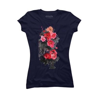 Junior's Design By Humans Blossoming By WhitePearl T-Shirt