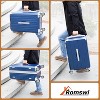 Romswi 3 Piece Carry-On Luggage Set, 20" Lightweight Suitcase with TSA Lock, Cup Holder, and Duffel Bag, Spinner Wheels Travel Navy Luggage - 4 of 4