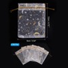 Unique Bargains Moon Star Printed Drawstring Mini Gift Candy Christmas Organza Bags 100 Pcs - 2 of 4