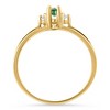 Pompeii3 1/3Ct TW Marquise Emerald & Diamond Ring 10k Gold Lab Created - 2 of 3