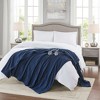 Gulches Navy Micro Fleece Heated 100x90 Blanket 1 Piece - 2 of 4