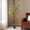 COWLOWN 59.1-inch Artificial Pieris Tree, Realistic Faux Potted Plant with Leaves for Home & Office Decor - 4 of 4