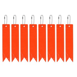 Unique Bargains Personal Reflectors Gear Safety Cycling Running Keychain 5.9 x 1.2 Inch 8 Pcs - 1 of 3