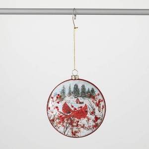 5.25"H Sullivans Cardinal Disc Christmas Ornament, Multicolor, Christmas Tree Decor - 1 of 3