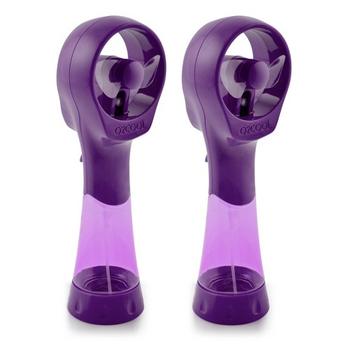 Quality verified Merchandise Portable Purple Handheld Battery Operated Personal Misting Fan/Spray Fan with Wide Opening for Ice and Safe Blades 