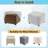 Unique Bargains Elastic Living Room Bedroom Square Foot Stool Cover - 4 of 4