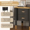 Christopher Knight Home Howl Contemporary Curved Profile Design Nightstand with 2 Drawers and Feather-Shaped Handles - 4 of 4