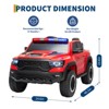 COZONY 12V Licensed RAM Kids Ride-On Police Car w/ Remote, Electric Pickup Truck for Age 3-6, 3 Speeds Adjustable - 2 of 4