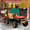 Acekool 24V 2-Seater Ride-On Dump Truck with Remote Control, 4WD UTV, Electric Dump Bed & Shovel, Bluetooth Music, 6-Wheel Adventure Toy - 3 of 4